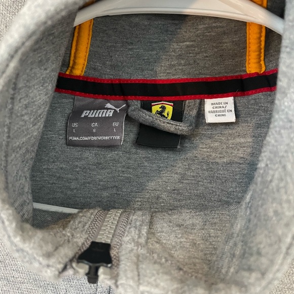 PUMA SCUDERIA FERRARI Formula 1 F1 Zip Hooded Sweatshirt Large Leclerc Hamilton - Picture 5 of 5